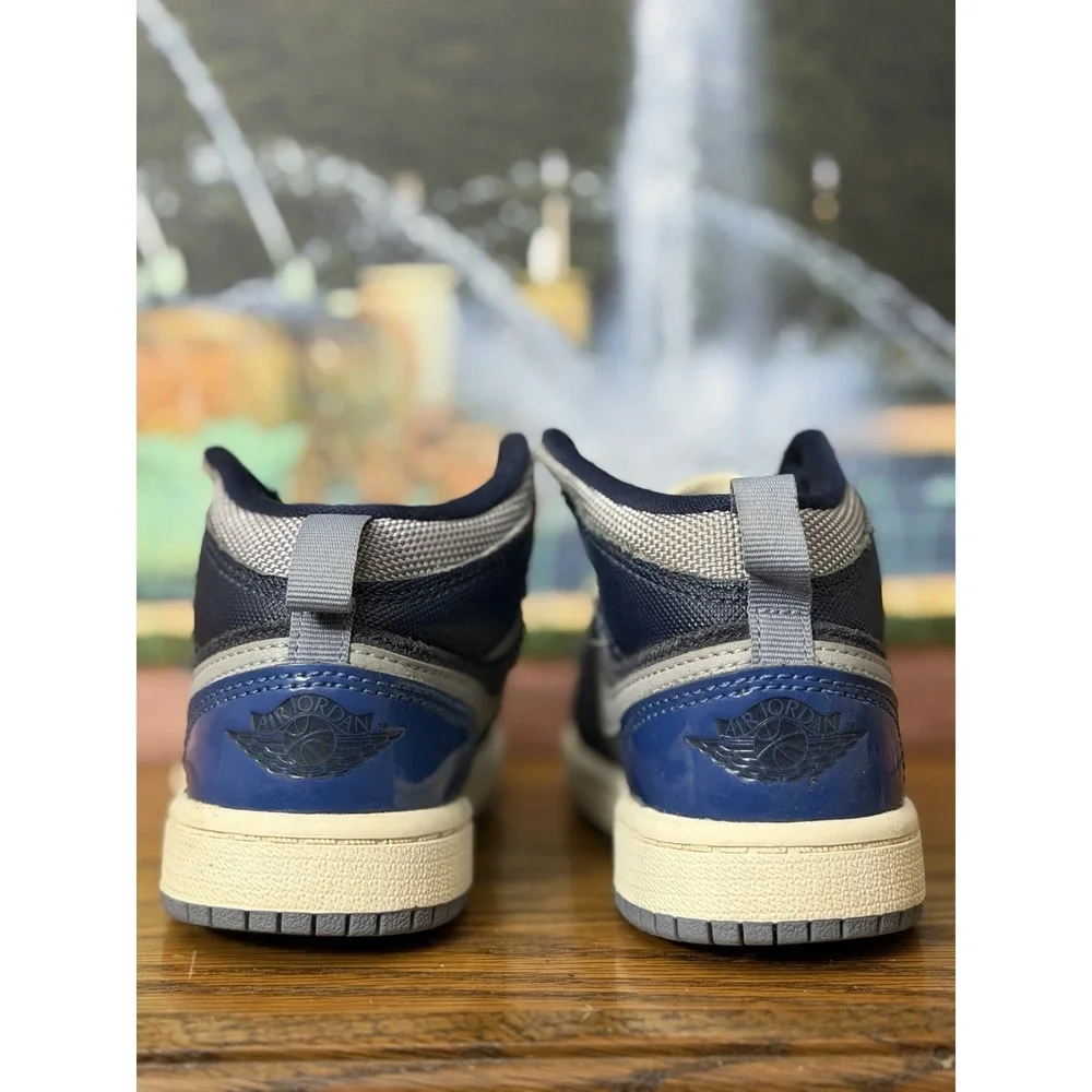🔥Nike Air Jordan 1 Mid SE Craft (PS) Obsidian White Blue DX2195 400- SZ 10.5C